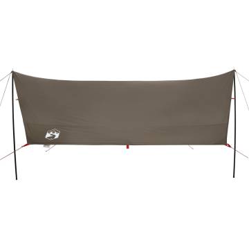  Camping Tarp Brown 438x376x212 cm Waterproof