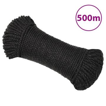  Work Rope Black 3 mm 500 m Polypropylene