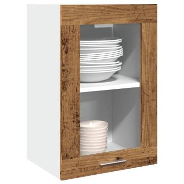  Hanging Glass Cabinet Old Wood 40x31x60 cm Engineered Wood