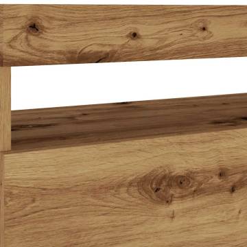  TV Cabinet with LED Lights Artisan Oak 75x35x40 cm Engineered Wood