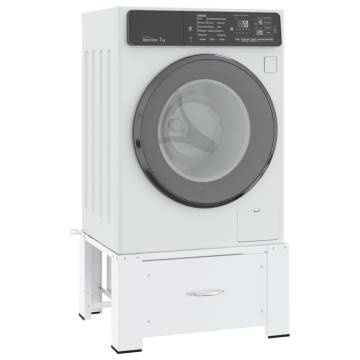  Washing Machine Pedestal with Drawer White