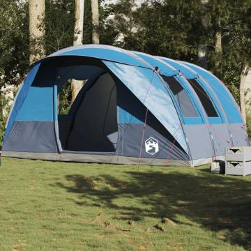  Camping Tent Tunnel 5-Person Blue Waterproof