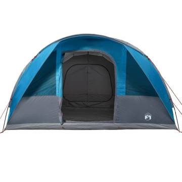  Camping Tent Tunnel 5-Person Blue Waterproof