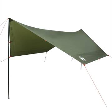  Camping Tarp Olive Green 438x376x212 cm Waterproof