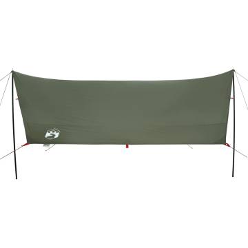  Camping Tarp Olive Green 438x376x212 cm Waterproof