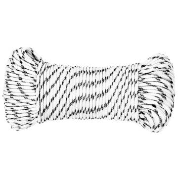  Braided Boat Rope White 4 mmx500 m Polyester