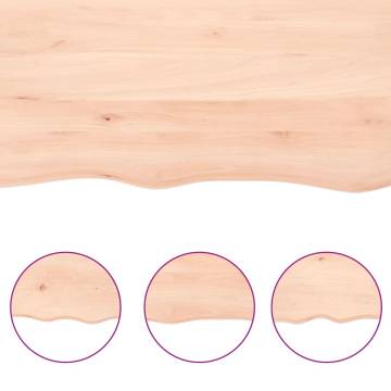 Bathroom Countertop 220x30x(2-4) cm Untreated Solid Wood