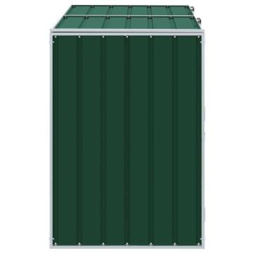  Wheelie Bin Storage for Double Bins Green 144x81x113 cm Steel