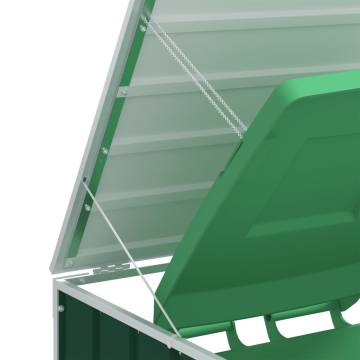  Wheelie Bin Storage for Double Bins Green 144x81x113 cm Steel