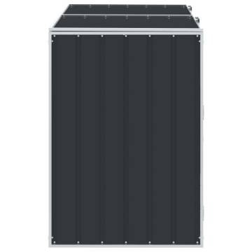  Wheelie Bin Storage for Double Bins Anthracite 144x81x113 cm Steel