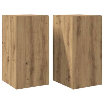  TV Cabinets 2 pcs Artisan Oak 30.5x30x60 cm Engineered Wood