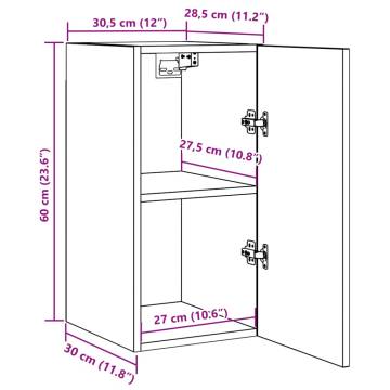  TV Cabinet Old Wood 30.5x30x60 cm Engineered Wood