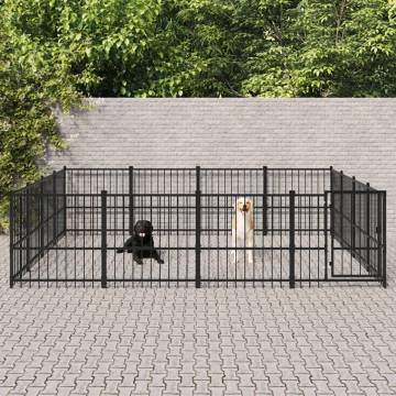 Outdoor Dog Kennel Steel 15.05 m²