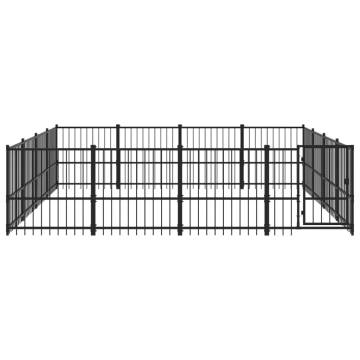 Outdoor Dog Kennel Steel 15.05 m²