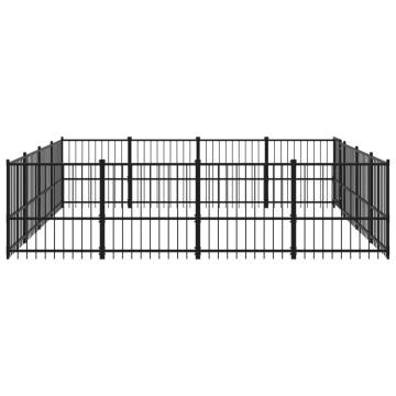 Outdoor Dog Kennel Steel 15.05 m²