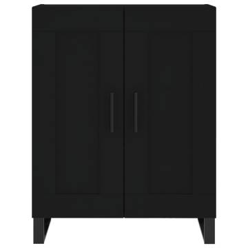 Highboard Black 69.5x34x180 cm Engineered Wood