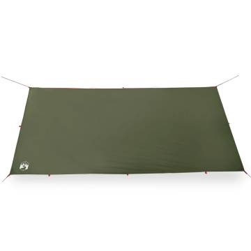  Camping Tarp Olive Green 406x306 cm Waterproof