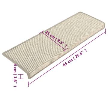  Stair Mats Self-adhesive 15 pcs Silver 65x21x4 cm