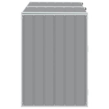  Wheelie Bin Storage for Double Bins Grey 144x81x113 cm Steel