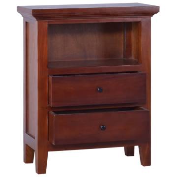  Side Cabinet Classical Brown 60x30x75 cm Solid Mahogany Wood