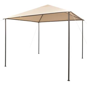 Gazebo Pavilion Tent Canopy 3x3 m Steel Beige