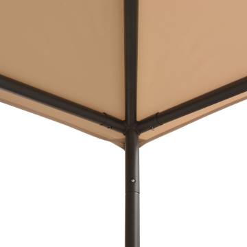 Gazebo Pavilion Tent Canopy 3x3 m Steel Beige