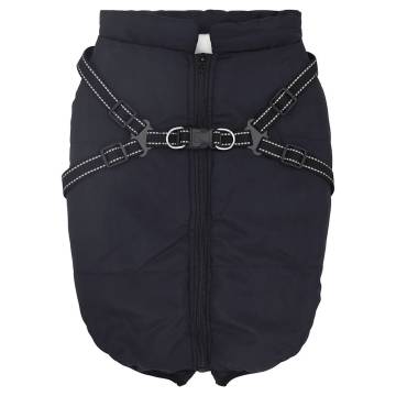  Dog Coat with Harness Waterproof Reflective Navy Blue 3XL