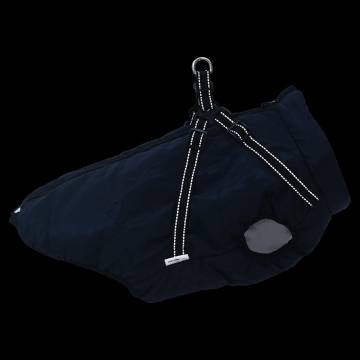  Dog Coat with Harness Waterproof Reflective Navy Blue 3XL