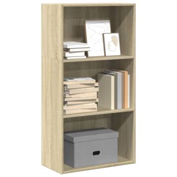  Bookcase Sonoma Oak 60x30x114 cm Engineered Wood