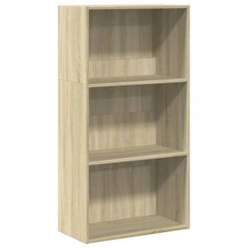  Bookcase Sonoma Oak 60x30x114 cm Engineered Wood