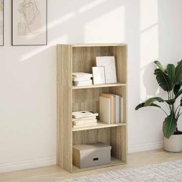  Bookcase Sonoma Oak 60x30x114 cm Engineered Wood