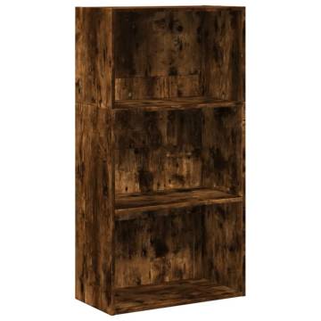  Bookcase Smoked Oak 60x30x114 cm Engineered Wood