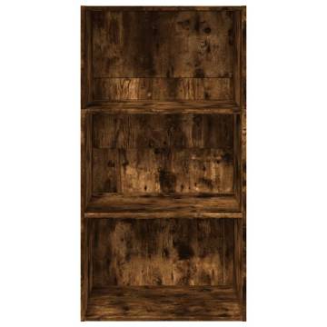  Bookcase Smoked Oak 60x30x114 cm Engineered Wood