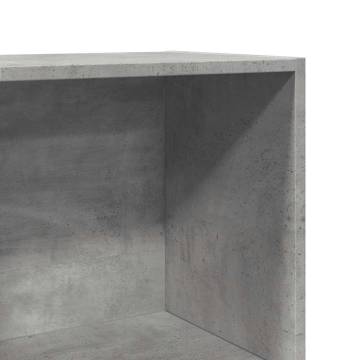  Bookcase Concrete Grey 60x30x114 cm Engineered Wood