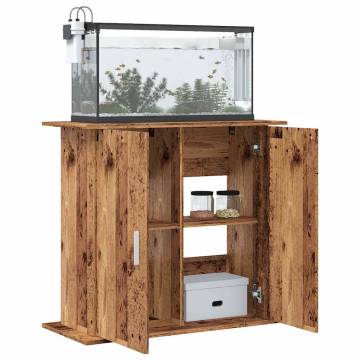  Aquarium Stand Old Wood 81x36x73 cm Engineered Wood