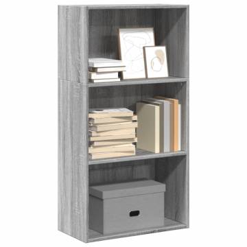  Bookcase Grey Sonoma 60x30x114 cm Engineered Wood