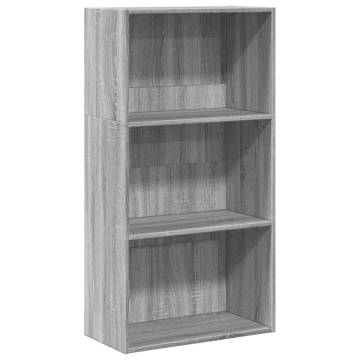  Bookcase Grey Sonoma 60x30x114 cm Engineered Wood