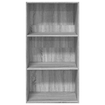  Bookcase Grey Sonoma 60x30x114 cm Engineered Wood