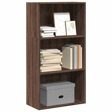  Bookcase Brown Oak 60x30x114 cm Engineered Wood