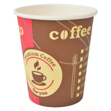  1000 pcs Disposable Coffee Cups Paper 240 ml (8 oz)