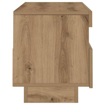  TV Cabinet with LED Lights Artisian Oak 100x35x40 cm Engineered Wood