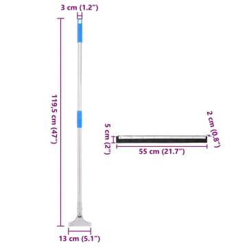  Floor Squeegee 55x119.5 cm Steel and Rubber