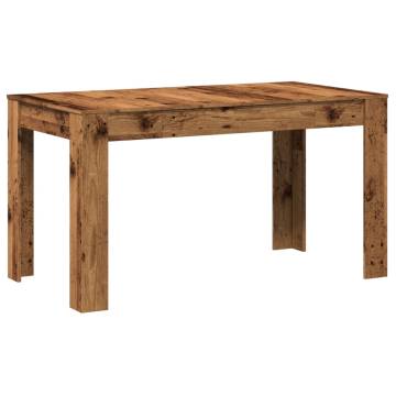  Dining Table Old Wood 140x74.5x76 cm Engineered Wood