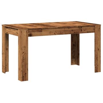  Dining Table Old Wood 140x74.5x76 cm Engineered Wood