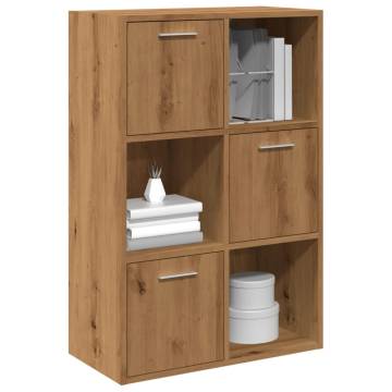  Bookshelf Artisan Oak 60.5x30x90 cm Engineered Wood