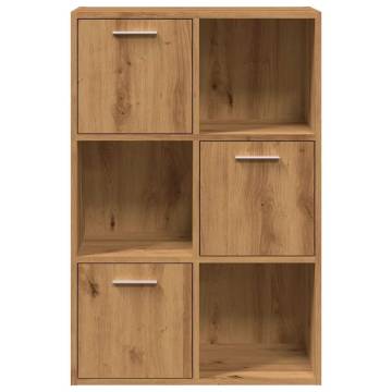  Bookshelf Artisan Oak 60.5x30x90 cm Engineered Wood