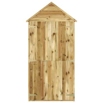 Garden Tool Shed with Door 107x107x220 cm Impregnated Solid Wood Pine