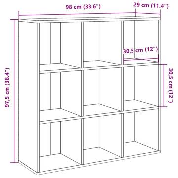  Book Cabinet Artisan Oak 98x29x97.5 cm