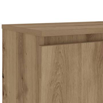  TV Cabinet with LED Lights Artisian Oak 120x30x36 cm Engineered Wood