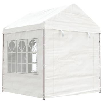 Gazebo with Roof White 2.28x2.23x2.69 m Polyethylene